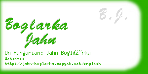 boglarka jahn business card